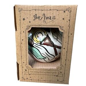 Glory Haus This Christ Is King Christmas Ornament Glass Ball Nativity Scene Box